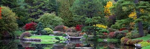 Framed Asticou Azalea Gardens Northwest Harbor Print