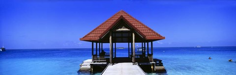 Framed Pier Maldives Print