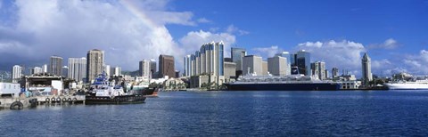 Framed Honolulu Harbor Oahu Print