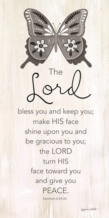 Framed Lord Bless You Print