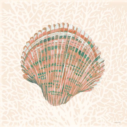 Framed Miami Vibe Seashell 4 Print