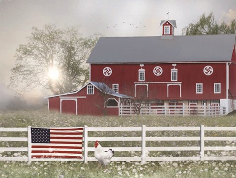 Framed Patriotic Farm Print