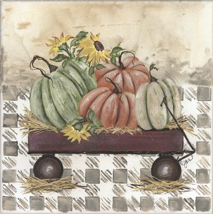Framed Fall Wagon Print