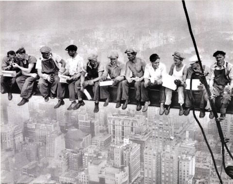 Framed Lunchtime Atop a Skyscraper, c.1932 Print