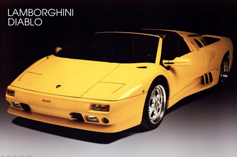 Framed Lamborghini Diablo Print