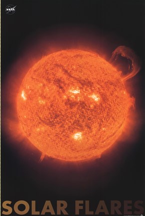 Framed Solar Flares Print