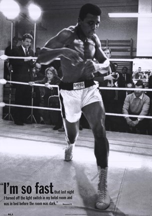 Framed Mohammed Ali Training Print