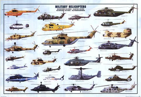 Framed Helicopters Print