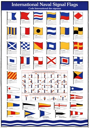 Framed Naval Signal Flags Print