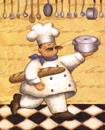Framed Le Chef Et Le Pain Print