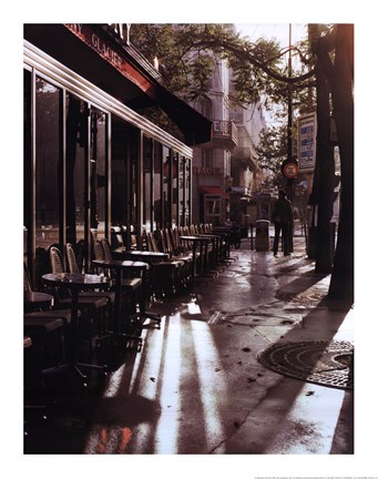 Framed Boulevard in Morning Print