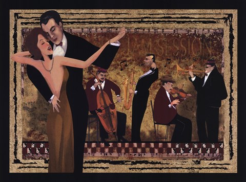 Framed Jam Session I Print