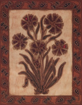 Framed Global Flowers I Print