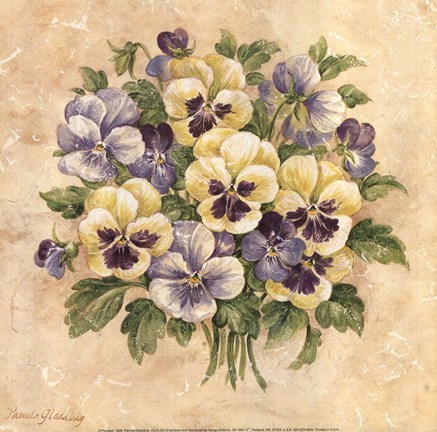 Framed Pansies Print