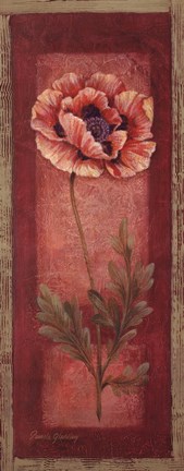 Framed Red Door Poppy Print