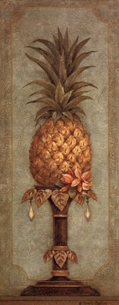 Framed Pineapple and Pearls I Print