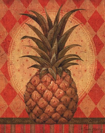 Framed Grand Pineapple Gold Print