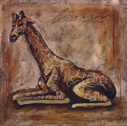 Framed Safari Giraffe Print