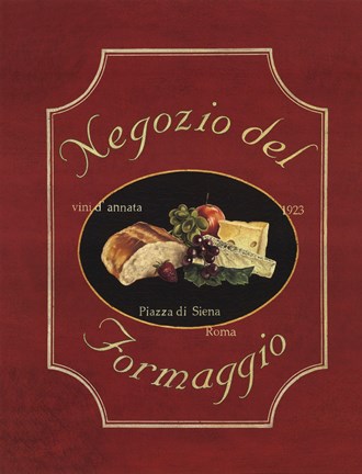 Framed Negozio del Formaggio Print