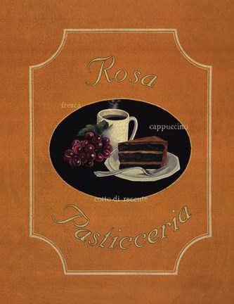Framed Rosa Pasticceria Print