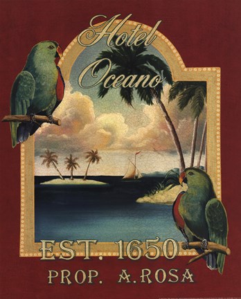 Framed Hotel Oceano Print