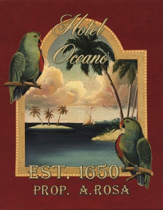 Framed Hotel Oceano - Mini Print