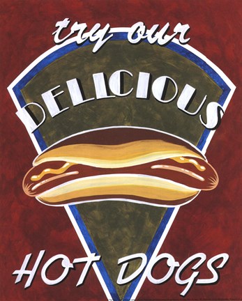 Framed Hot Dogs Print