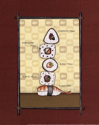 Framed Sushi I Print