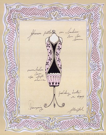 Framed Dress Form III Print