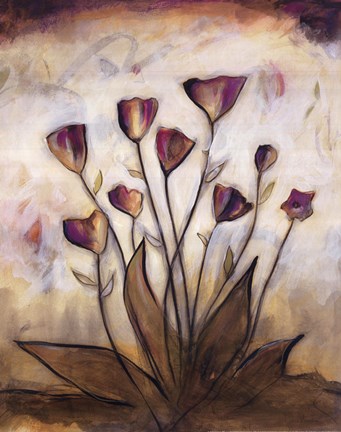 Framed Poppy Garden II Print