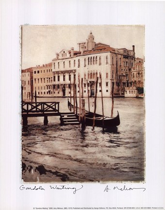 Framed Gondola Waiting Print