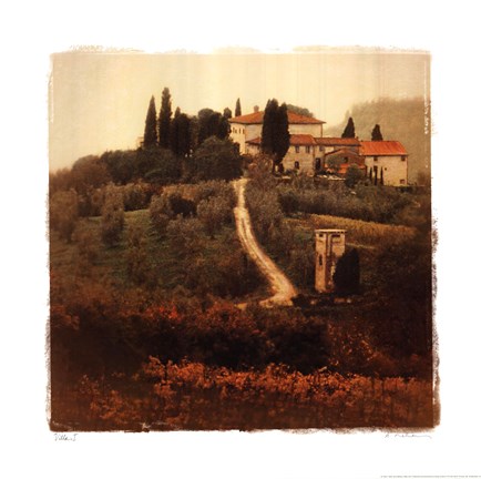 Framed Villa I Print