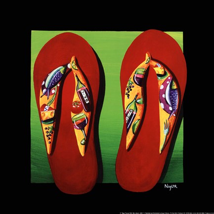 Framed Napa Thongs Print