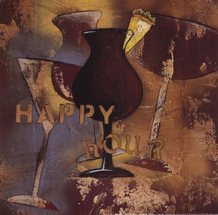 Framed Time for Cocktails IV Print