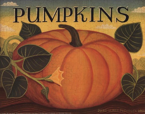 Framed Pumpkins Print