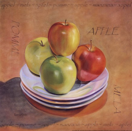 Framed Four Apples Print