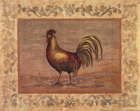 Framed Rooster Print