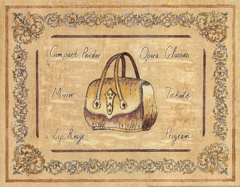 Framed Opera Purse Print