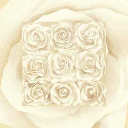 Framed Roses Cream 9 on 1 Print