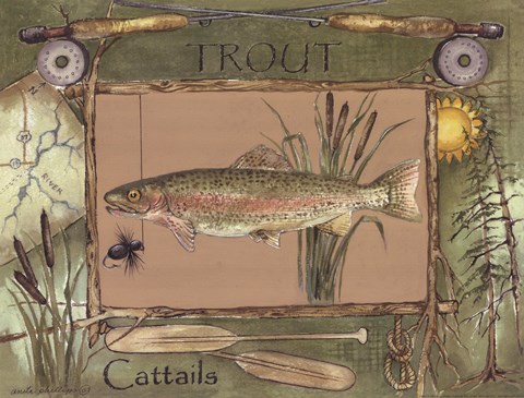 Framed Trout Print