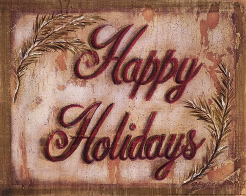 Framed Happy Holidays Print