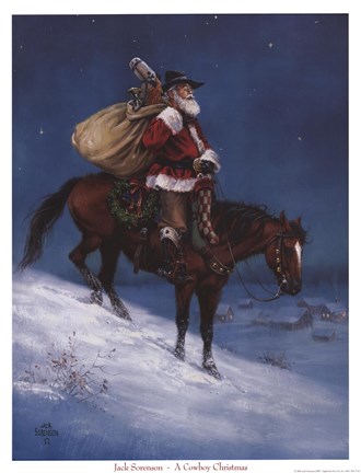 Cowboy Christmas Fine Art Print by Jack Sorenson at FulcrumGallery.com