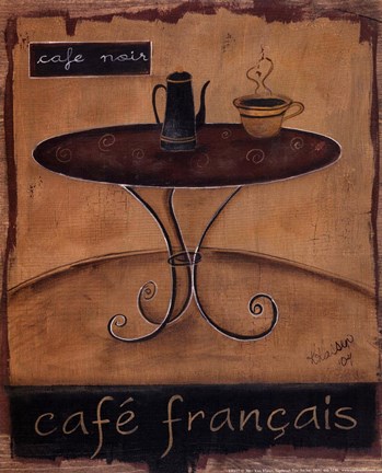 Framed Cafe Francais Print