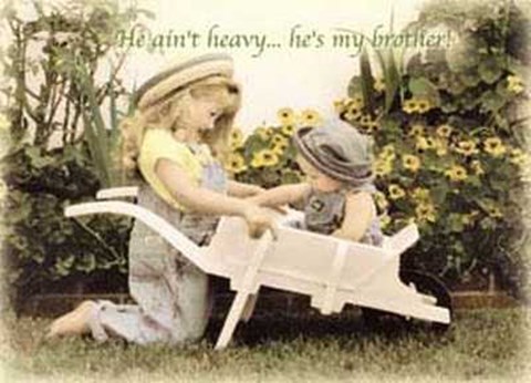 Framed He Ain't Heavy Print