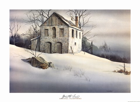 Framed Gentle Snow Print