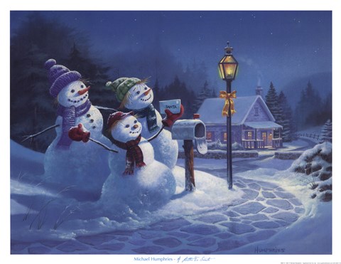 Framed Letter to Santa Print