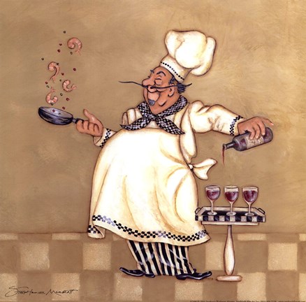 Framed Seafood Chef Print