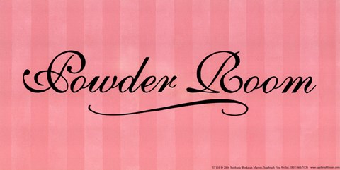 Framed Powder Room - Pink Print