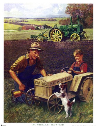 Framed Big Wheels Little Wheels Print