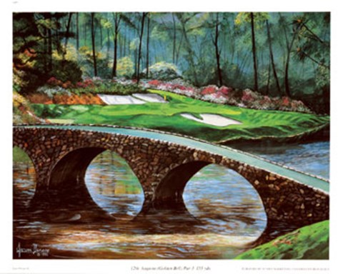 Framed 12th Augusta (Golden Bell) Par 3 155 yds. Print